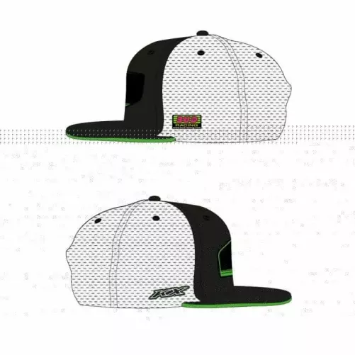 Casquette BUD RACING Kawasaki Blanc Vert