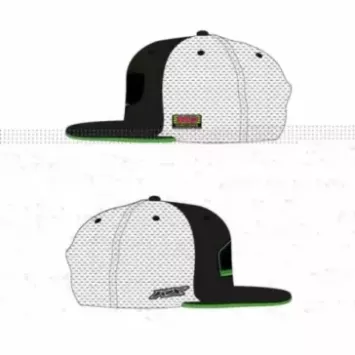 Casquette BUD RACING Kawasaki Blanc Vert