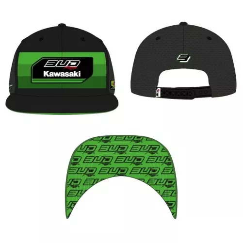 Casquette BUD RACING Kawasaki Noir Vert