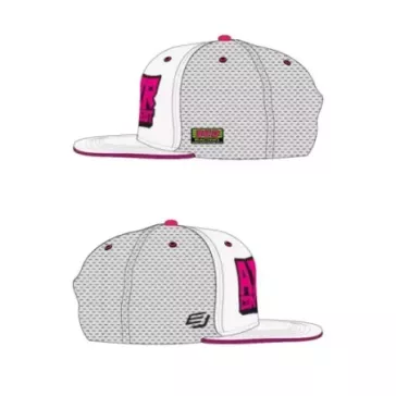 Casquette BUD RACING Air Contest 23 Blanche Rose