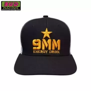 Casquette BUD RACING Team 9MM 21 blanc noir