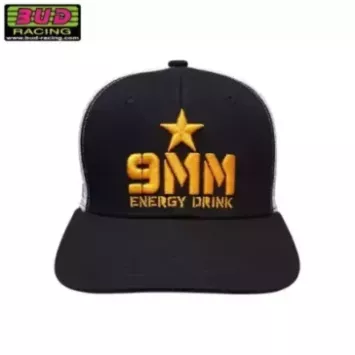Casquette BUD RACING Team 9MM 21 blanc noir