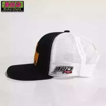 Casquette BUD RACING Team 9MM 21 blanc noir