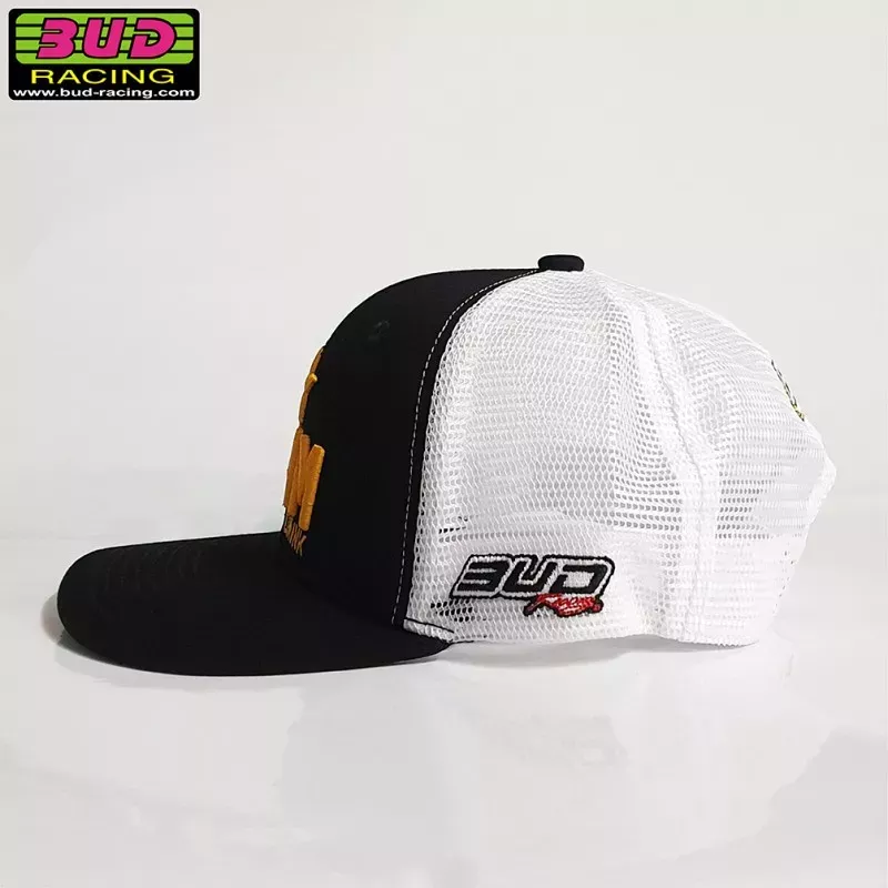 Casquette BUD RACING Team 9MM 21 blanc noir
