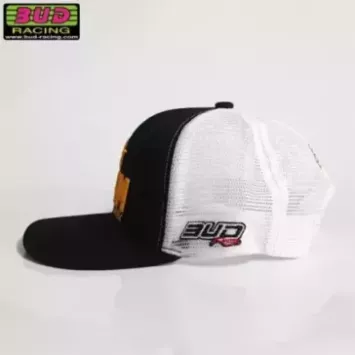 Casquette BUD RACING Team 9MM 21 blanc noir