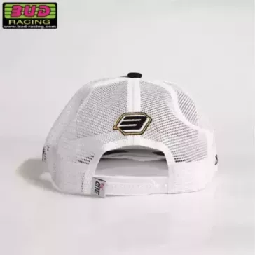 Casquette BUD RACING Team 9MM 21 blanc noir