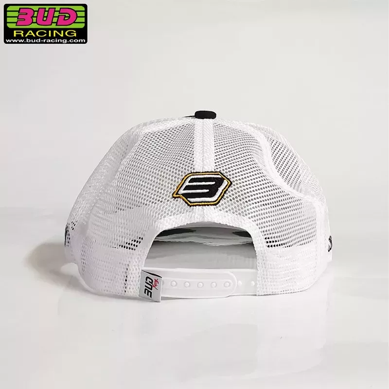 Casquette BUD RACING Team 9MM 21 blanc noir