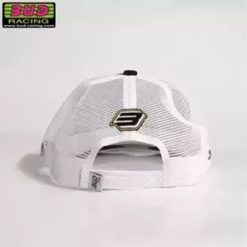 Casquette BUD RACING Team 9MM 21 blanc noir