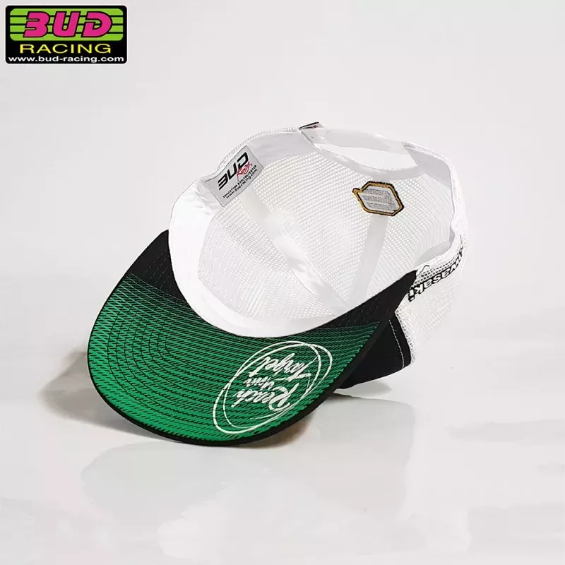 Casquette BUD RACING Team 9MM 21 blanc noir