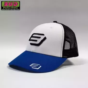 Casquette BUD RACING BASIC bleu blanc
