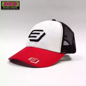 Casquette BUD RACING BASIC rouge blanc