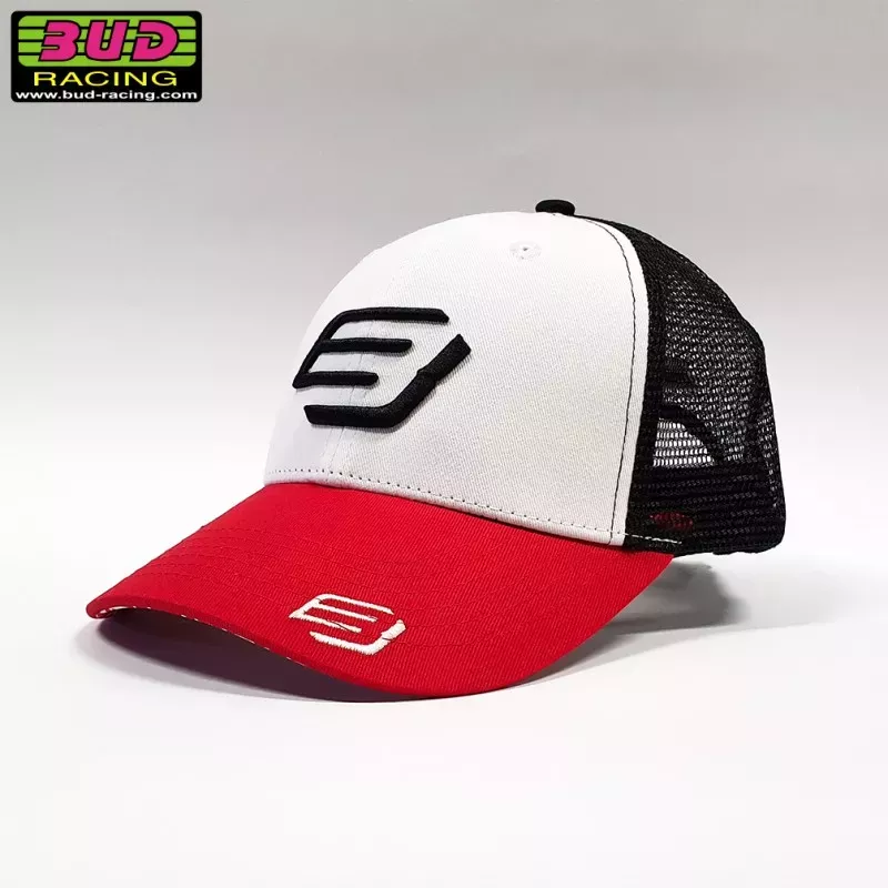 Casquette BUD RACING BASIC rouge blanc