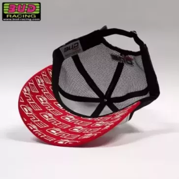 Casquette BUD RACING BASIC rouge blanc