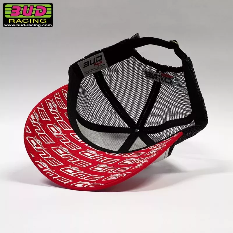 Casquette BUD RACING BASIC rouge blanc