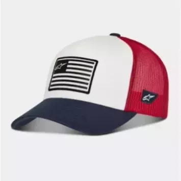 Casquette Alpinestars Flag Snapback Blanc Bleu Rouge