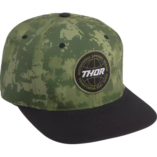 Casquette THOR Snapback Global verte et noir