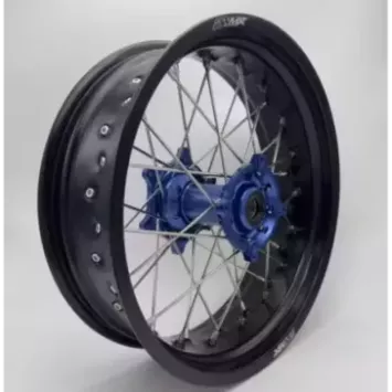 paire de roues supermotard 2WMX SHERCO SE/F 13-23 bleu noir