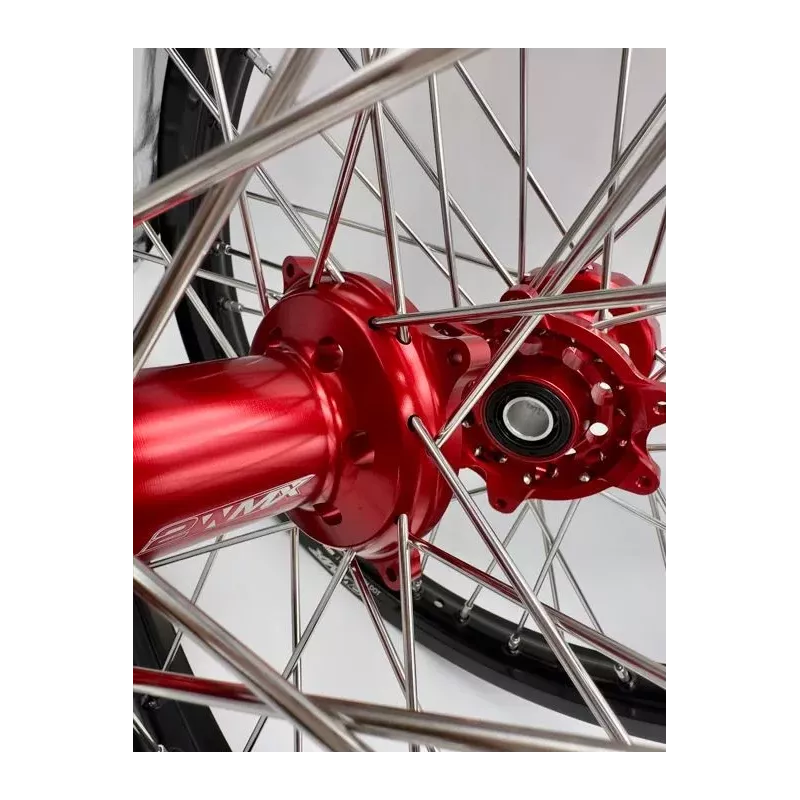 paire de roues supermotard 2WMX BETA RR 13-24 rouge noir