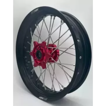 paire de roues supermotard 2WMX BETA RR 13-24 rouge noir