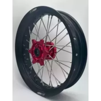 paire de roues supermotard 2WMX BETA RR 13-24 rouge noir