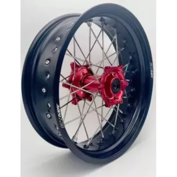 paire de roues supermotard 2WMX BETA RR 13-24 rouge noir