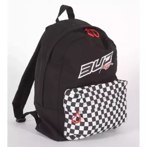 Sac à dos School Bud Racing Checkers Noir/Blanc