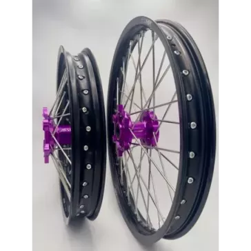 paire de roues 2WMX TC / FC 15-24, SX/F 15-24, MC/F 21-24 violet noir