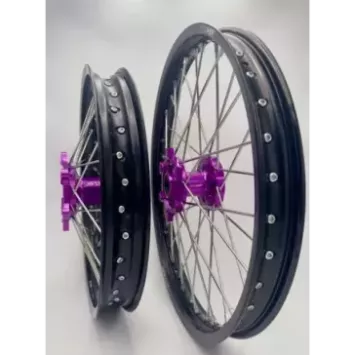 paire de roues 2WMX TC / FC 15-24, SX/F 15-24, MC/F 21-24 violet noir