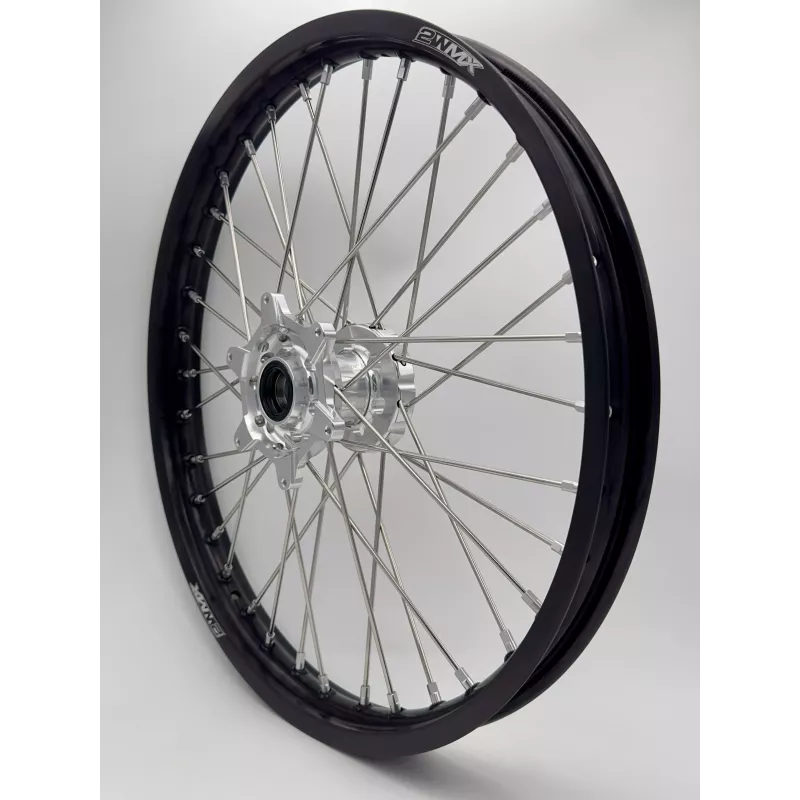 Paire de roues 2WMX Silver Noir TC / FC 15-24, SX/F 15-24, MC/F 21-24