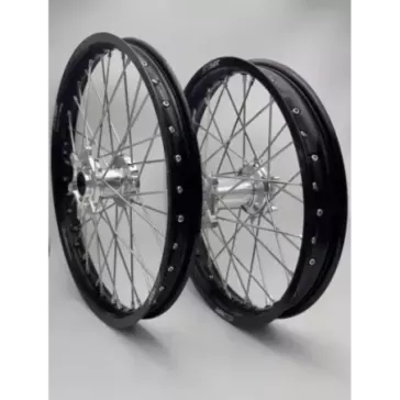 Paire de roues 2WMX TE / FE 14-24,EXC/F 03-24, EC/F 21-24 Silver Noir