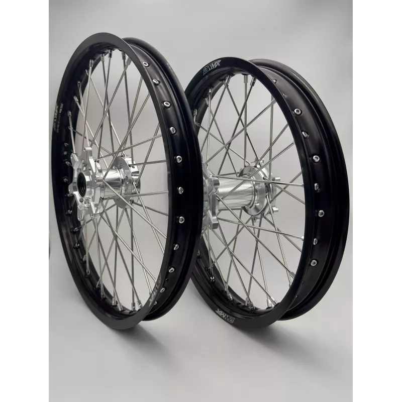 Paire de roues 2WMX TE / FE 14-24,EXC/F 03-24, EC/F 21-24 Silver Noir
