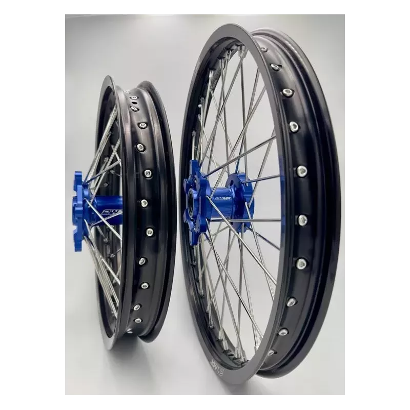 paire de roues 2WMX TE / FE 15-24, EXC/F 15-24, EC/F 21-24 bleu noir paire de roues 2WMX TE / FE 15-24, EXC/F 15-24, EC/F 21-24 bleu noir