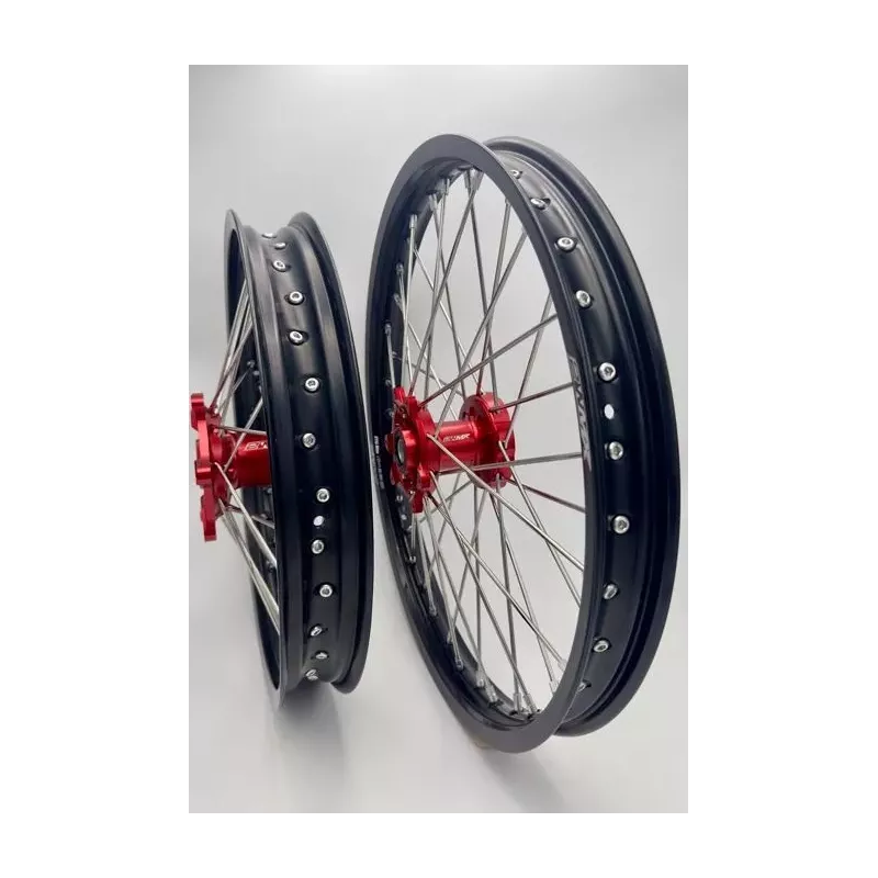 paire de roues 2WMX WR/F 01-24, FANTIC XE/F 21-24 rouge noir paire de roues 2WMX WR/F 01-24, FANTIC XE/F 21-24 rouge noir
