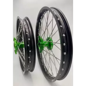 paire de roues 2WMX KX/F 06-24 vert noir