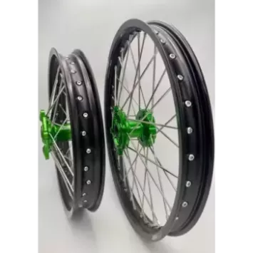paire de roues 2WMX KX/F 06-24 vert noir