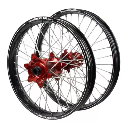 Paire de roues HAAN WHEEL KX/F 06-24 cercles noires A60 moyeux au choix