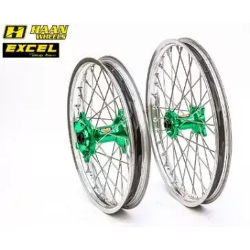 paire de roues HAAN WHEEL KX/F 06-24 cercles silvers