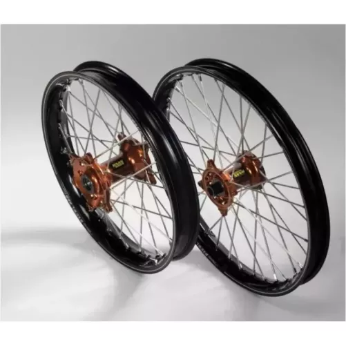 paire de roues HAAN WHEEL CR/F 02-12 cercles noirs