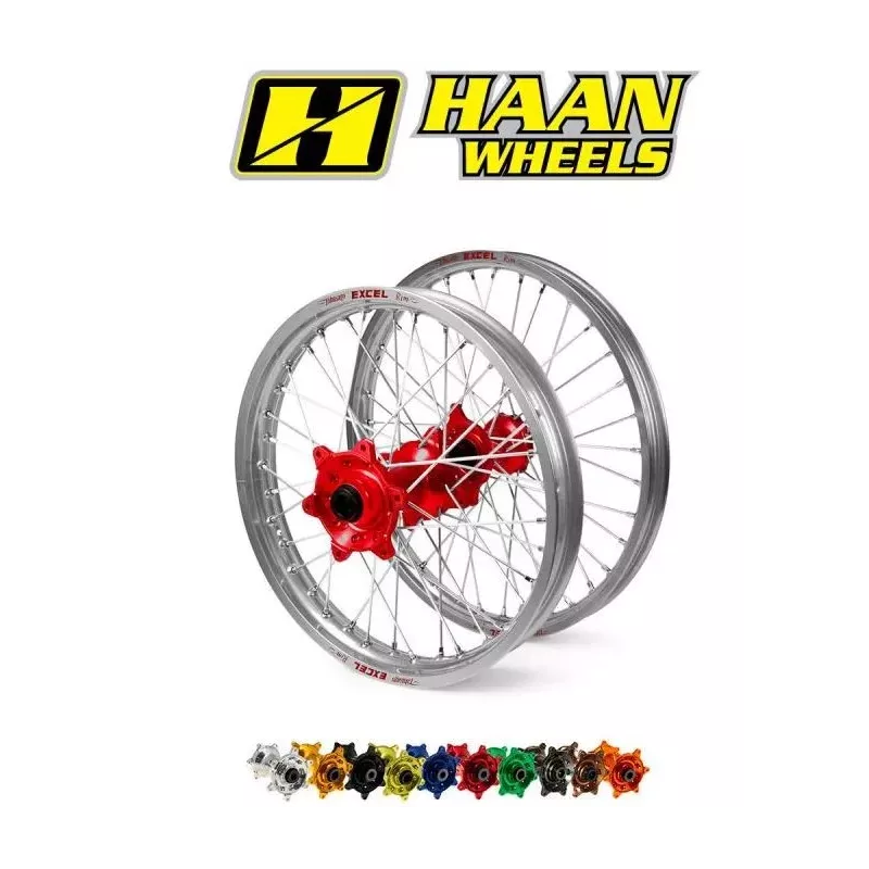 paire de roues HAAN WHEEL CR/F 02-12 cercles silvers