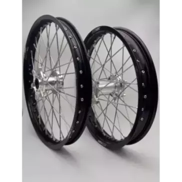 paire de roues 2WMX 85 TC 21-24, 85 SX 21-24, 85 MC 21-24 silver noir petite roue