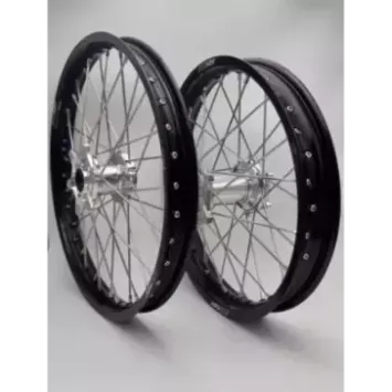 paire de roues 2WMX 85 TC 21-24, 85 SX 21-24, 85 MC 21-24 silver noir petite roue