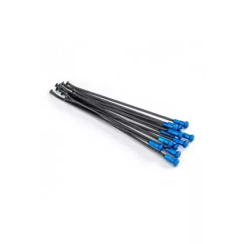 rayon arriere VMX YAMAHA YZ/F 19" noir avec tete de rayon bleue